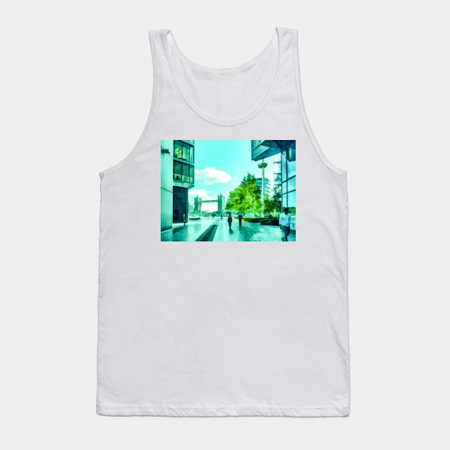 The South Bank Near Tower Bridge Tank Top by PictureNZ